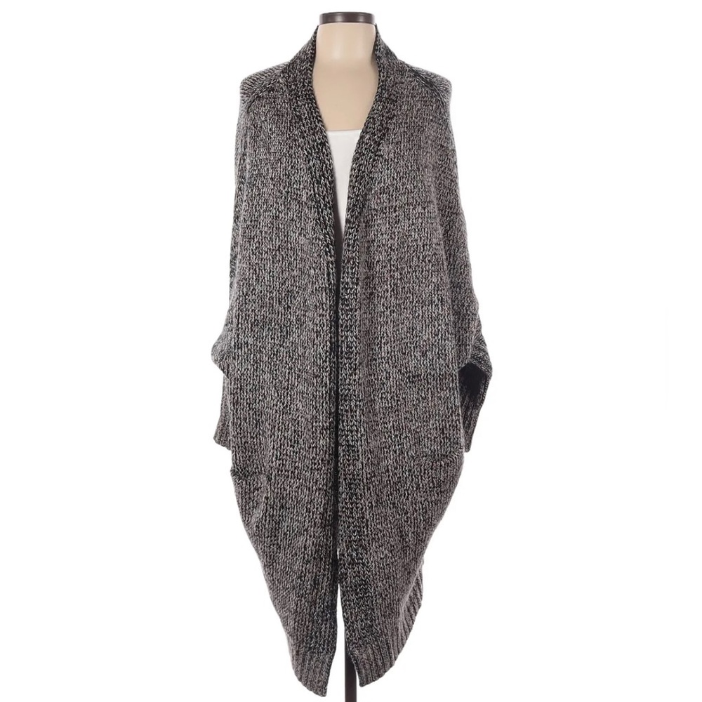 LUMIE || Marled Ribbed Knit Elongated Cardigan Coat Sweater. Sz. S